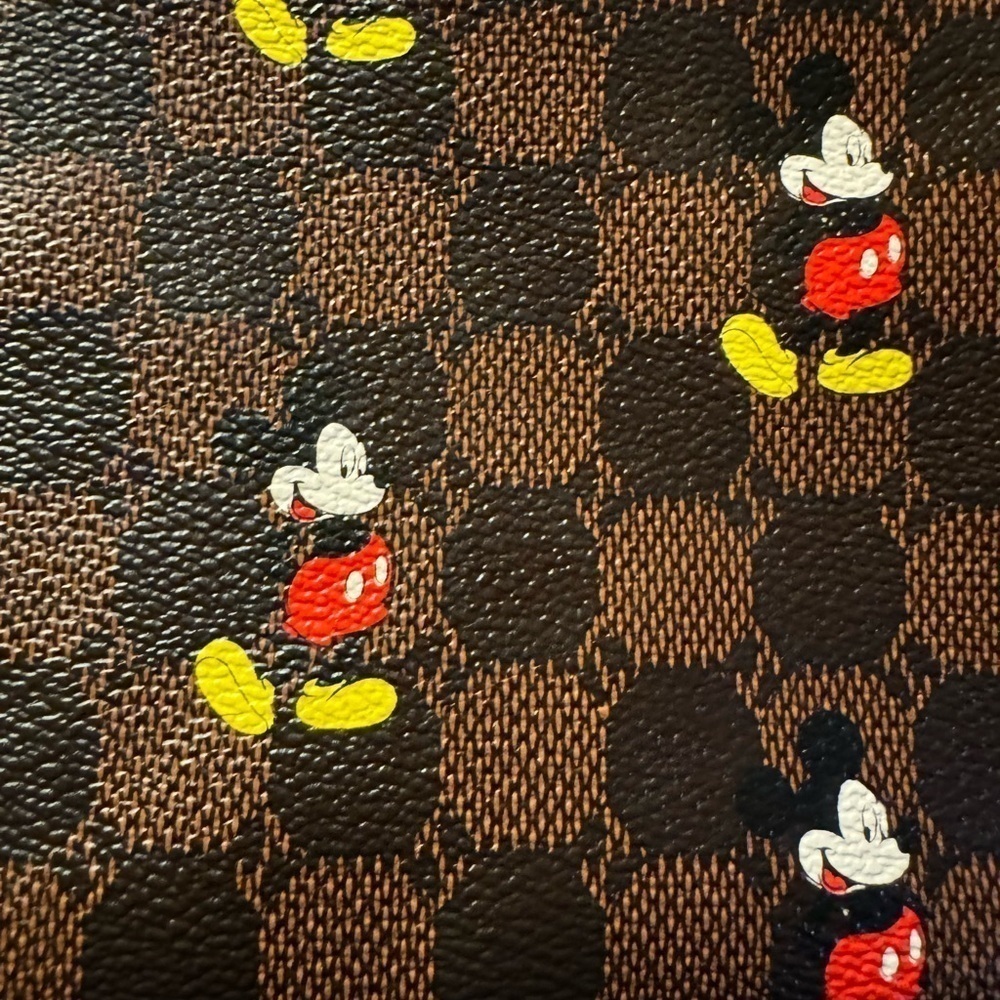 Disney Mickey Mouse Print Clutch Bag, Cartoon Genuine Leather Mobile Phone Bag - Picture 6 of 6